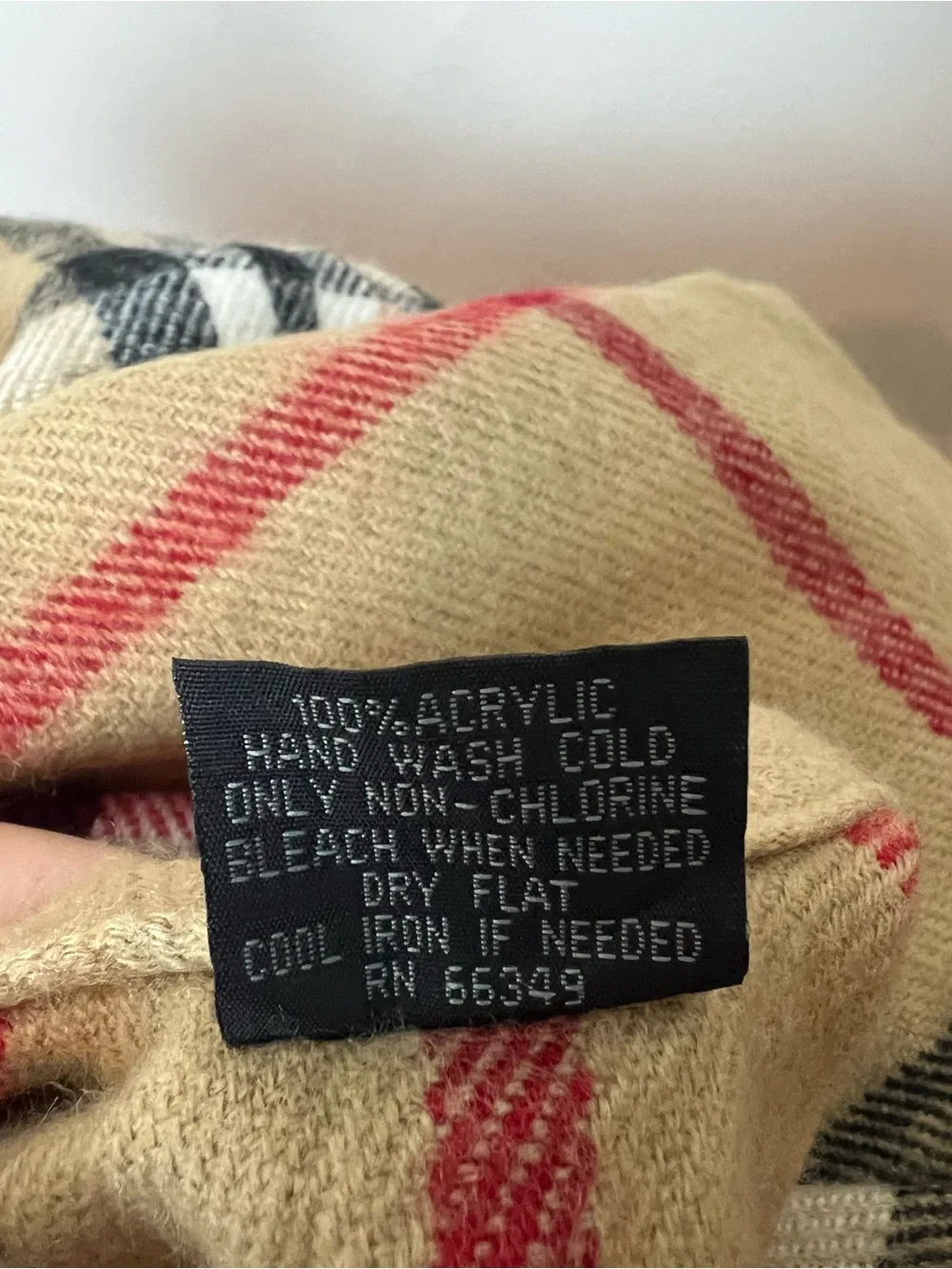 V. Fraas Plaid Shawl Blanket Cape Wrap Academia Preppy Office